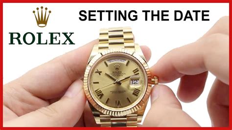 change the date on a rolex|how to adjust Rolex date.